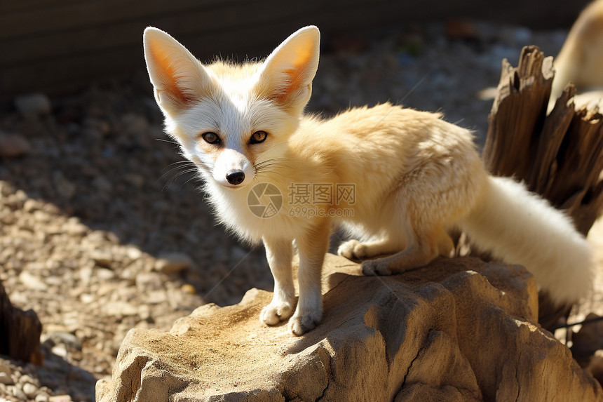 岩石上的动物狐狸图片