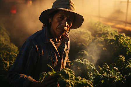 蔬菜农药勤劳的农民背景