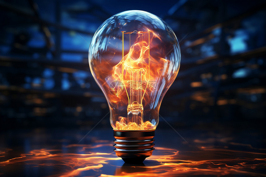 发光的新能源灯泡（科学技术-广告传媒）图片