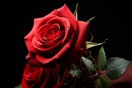 缤纷绽放的红色玫瑰背景图片