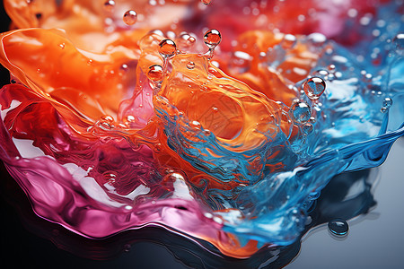 色彩斑斓的水滴背景图片