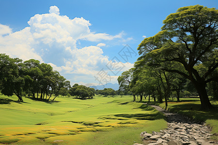 夏日风光背景图片