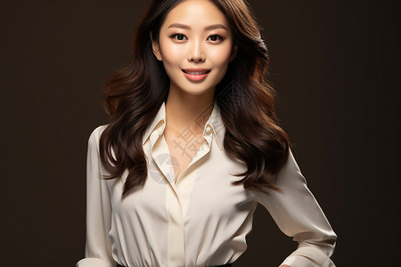 优雅的亚洲女性背景图片