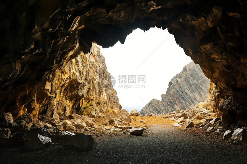 神秘的洞穴风景图片