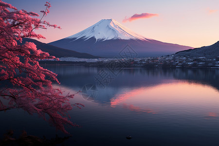 日本富士山背景图片