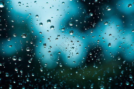 湿润季节雨夜的窗户背景