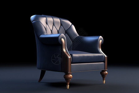 棕色木舒适皮质的经典扶手椅设计图片