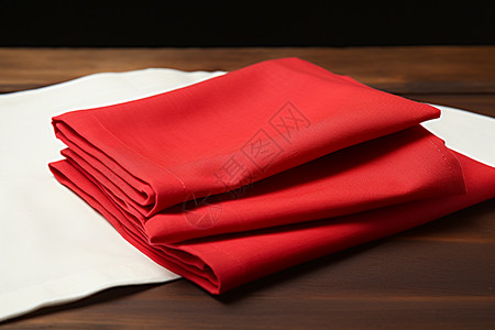 红色的餐巾背景图片