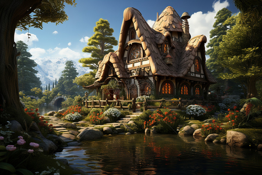 童话世界的房屋图片