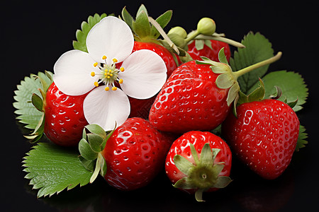 草莓果实诱人的草莓背景