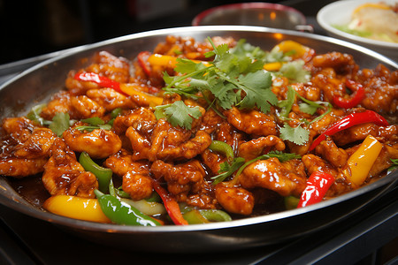 美味的炒鸡中国菜美味高清图片