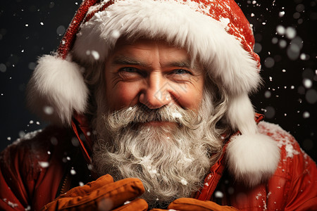 冬日欢乐圣诞老人背景图片
