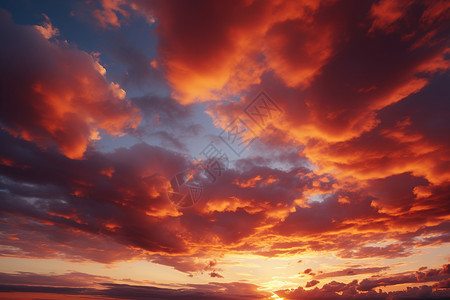 日落时分的云彩背景图片