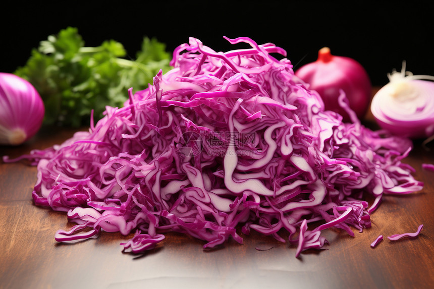 紫色的卷心菜沙拉图片