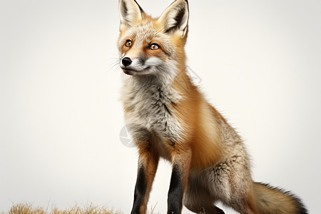 凝视镜头的狐狸背景图片