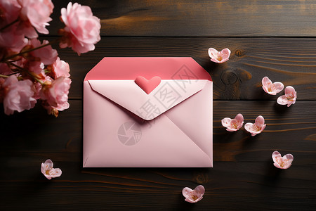 粉红色信件粉红色信封背景
