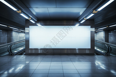 空无一人的地铁站背景图片