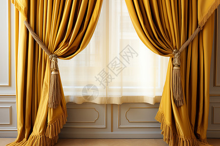 窗户的窗帘纱帘背景图片