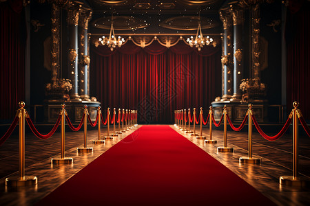 剧院门口的红毯背景图片