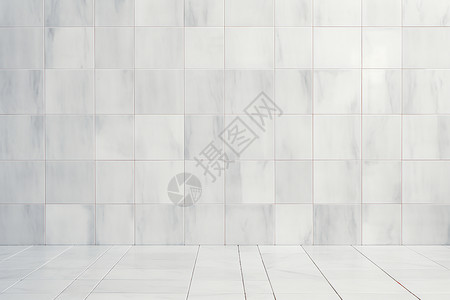 纯白瓷砖墙背景