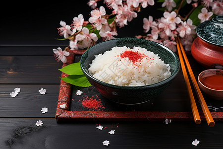 日式传统的美味料理背景图片