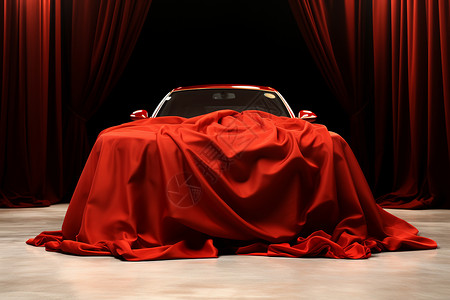 时尚帅气的红色跑车背景图片