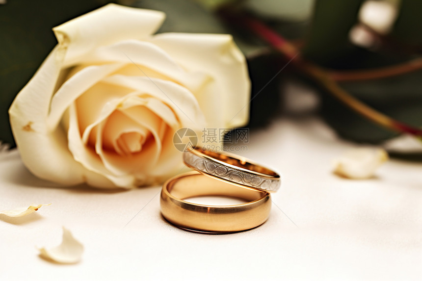 时尚浪漫的订婚戒指图片
