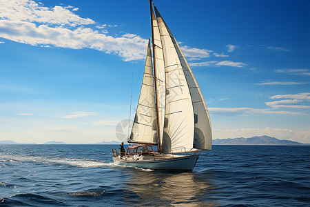 乘风破浪的帆船背景图片