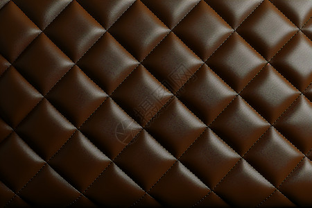 棕色菱形皮革沙发背景图片