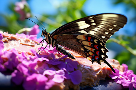 蝴蝶吸蜜背景图片