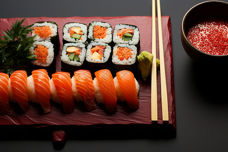 一盘寿司背景图片