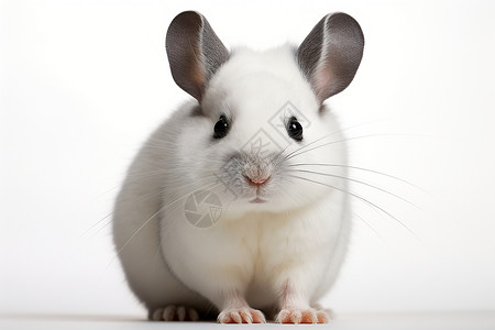 白灰色的动物仓鼠背景图片