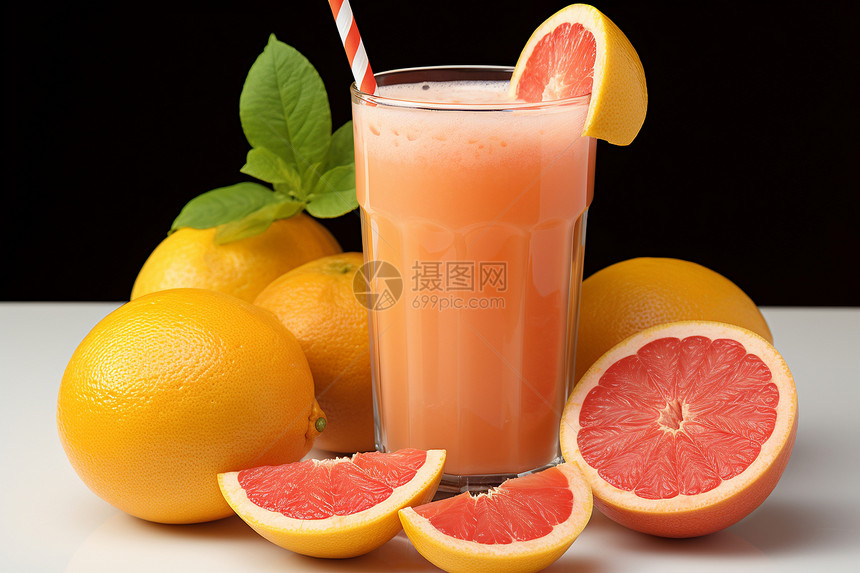 口的橙汁图片