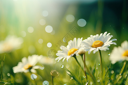 洋甘菊的花朵背景图片