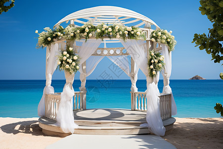 梦幻海岸婚礼背景图片