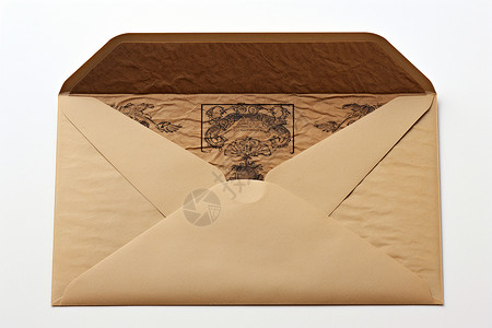 深褐色的信封背景图片