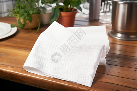 白色方形的餐巾纸背景图片