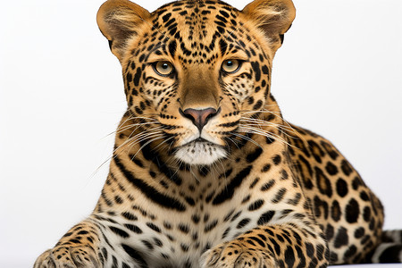 热带丛林中的豹子动物背景图片