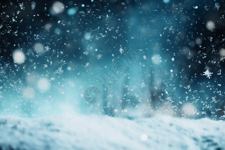 寒冷冬季大雪纷飞的创意背景背景图片