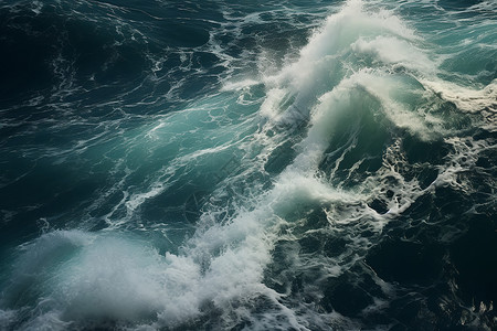 狂风怒号的海洋景观高清图片