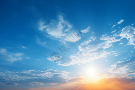 美丽的蓝天白云天空景观背景图片