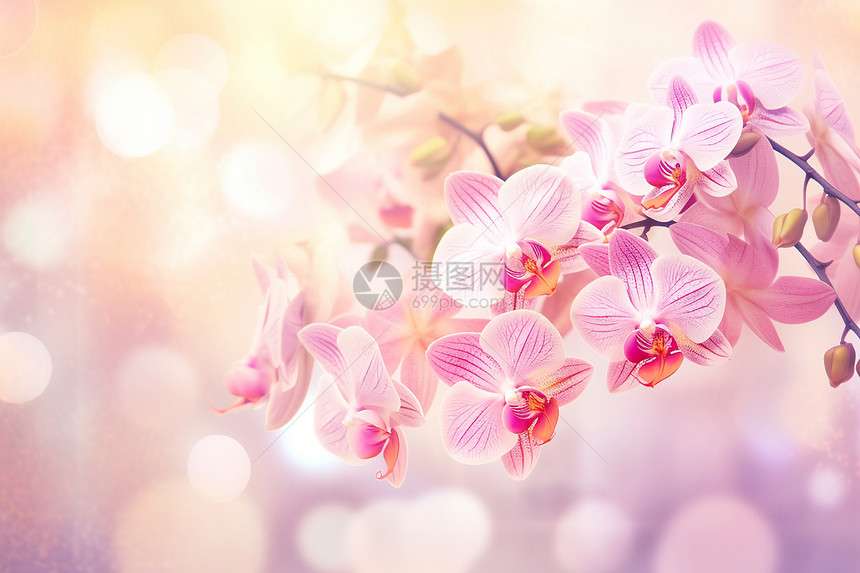 美丽绽放的蝴蝶兰花朵图片