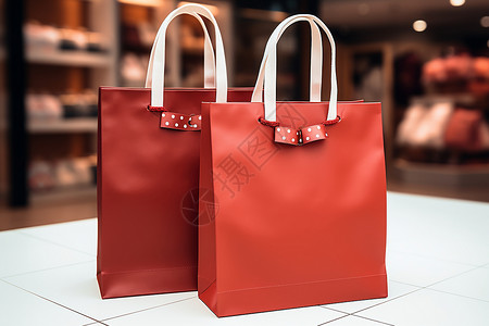 红色礼品袋背景图片