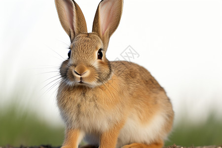 草地上的兔子背景图片