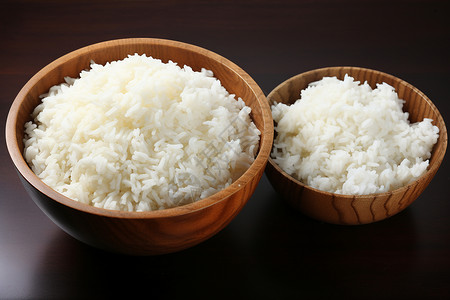 热气腾腾的大米饭背景图片