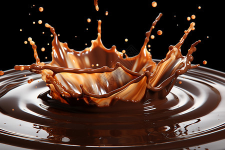 飞溅的巧克力牛奶背景图片
