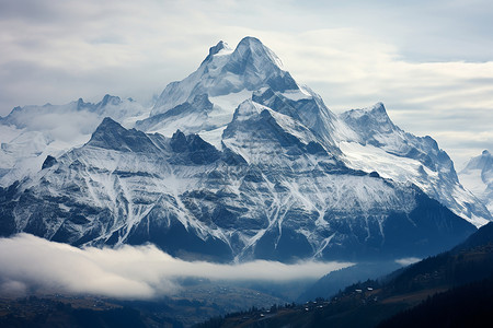 著名的阿尔卑斯雪山景观高清图片