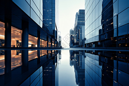 现代都市的商业大厦建筑背景图片