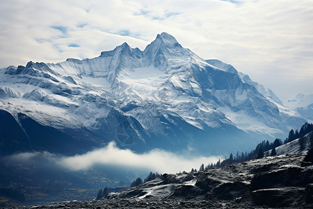 壮丽的瑞士阿尔卑斯山脉背景