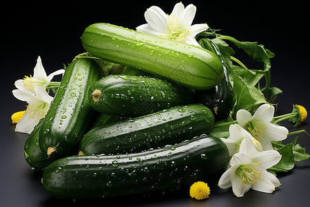 可口的蔬菜黄瓜背景图片